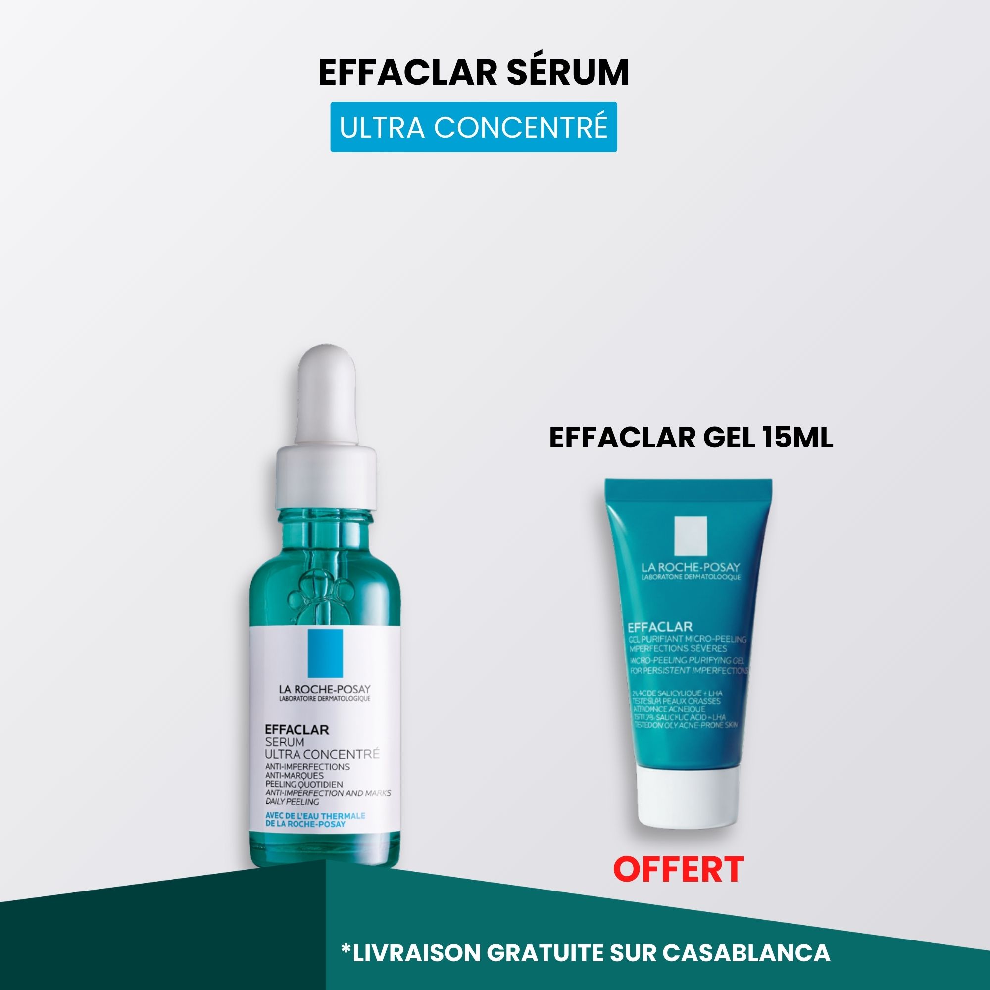 La Roche-Posay Effaclar Sérum à l'acide Salicylique Ultra Concnentré | Peau à tendance acnéique | 30ml