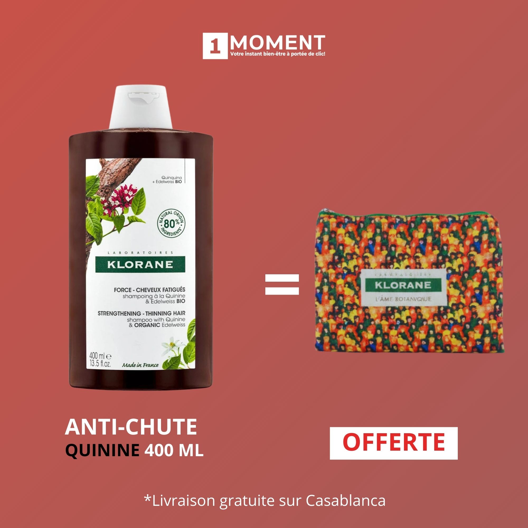 Klorane - Shampooing Fortifiant & Stimulant Quinine 400ml