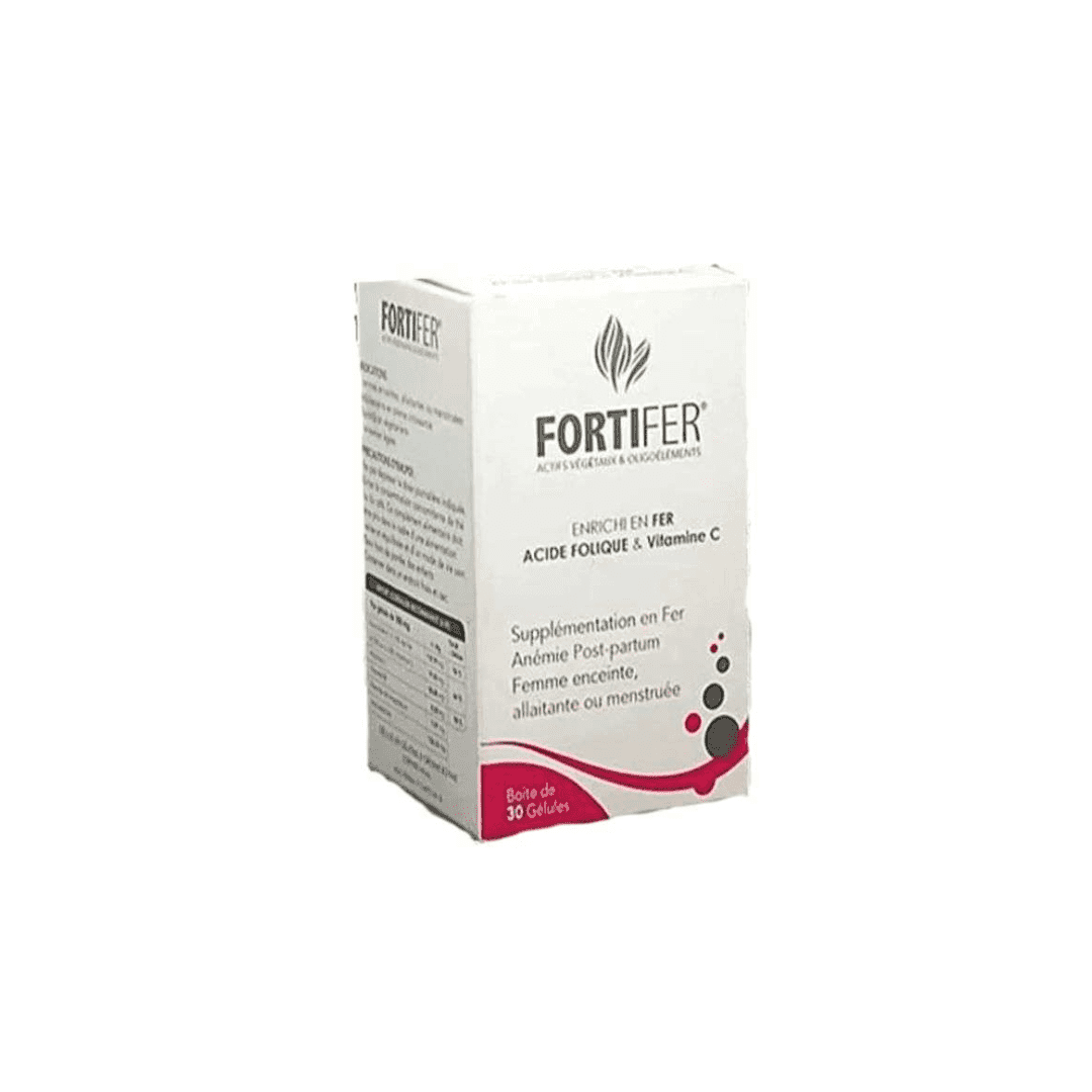 FORTIFER VITAMINES ET OLIGOÉLÉMENTS FER-VITAMINE C & ACIDE FOLIQUE 30 GÉLULES
