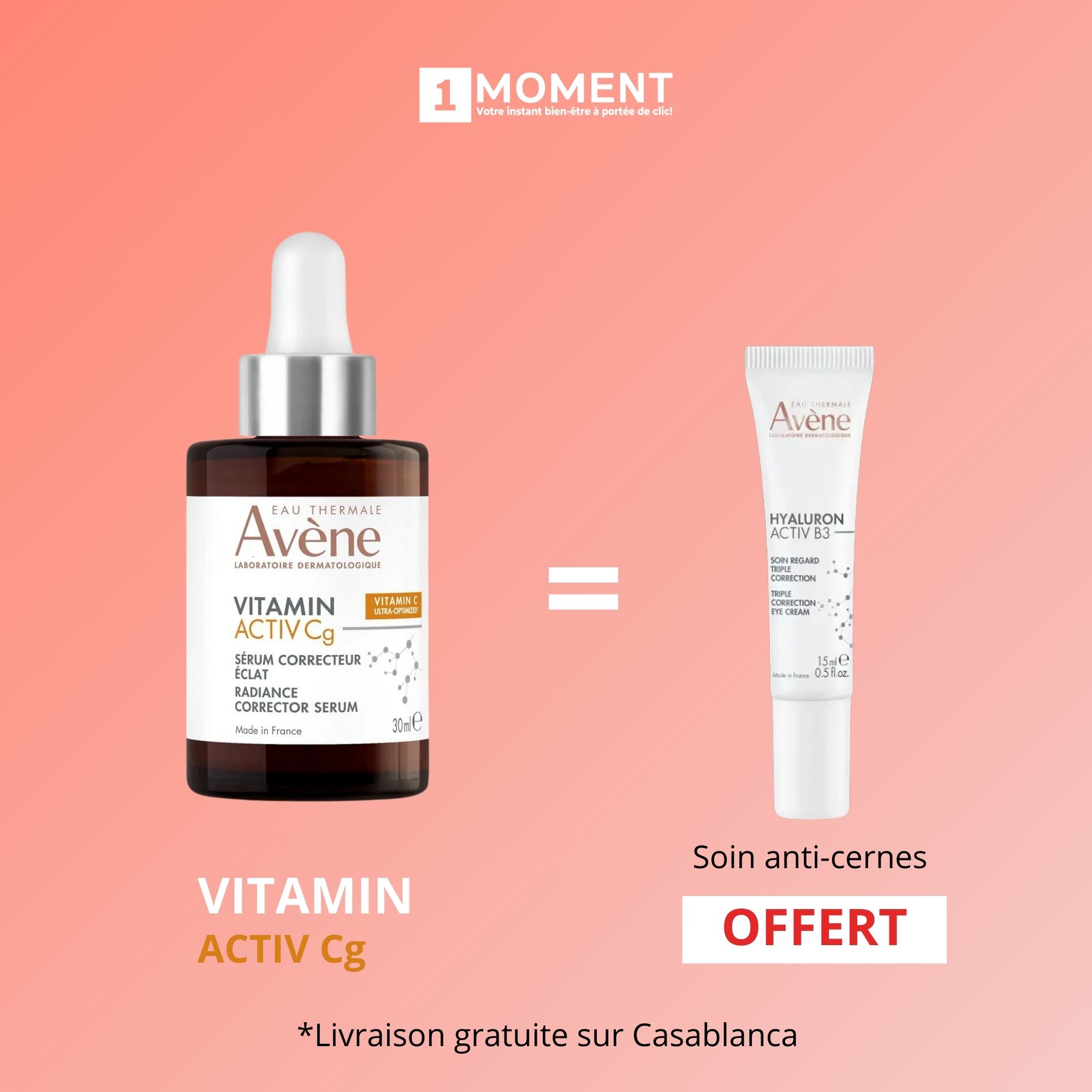 AVENE VITAMIN ACTIV CG SERUM 30ML + SOIN ANTI-CERNES OFFERT