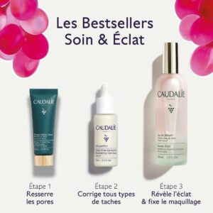 CAUDALIE COFFRET EAU DE BEAUTE 100ML + VINOPERFECT SERUM ECLAT ANTI-TACHES 10ML + VINERGETIC C+ MASQUE DETOX 15ML