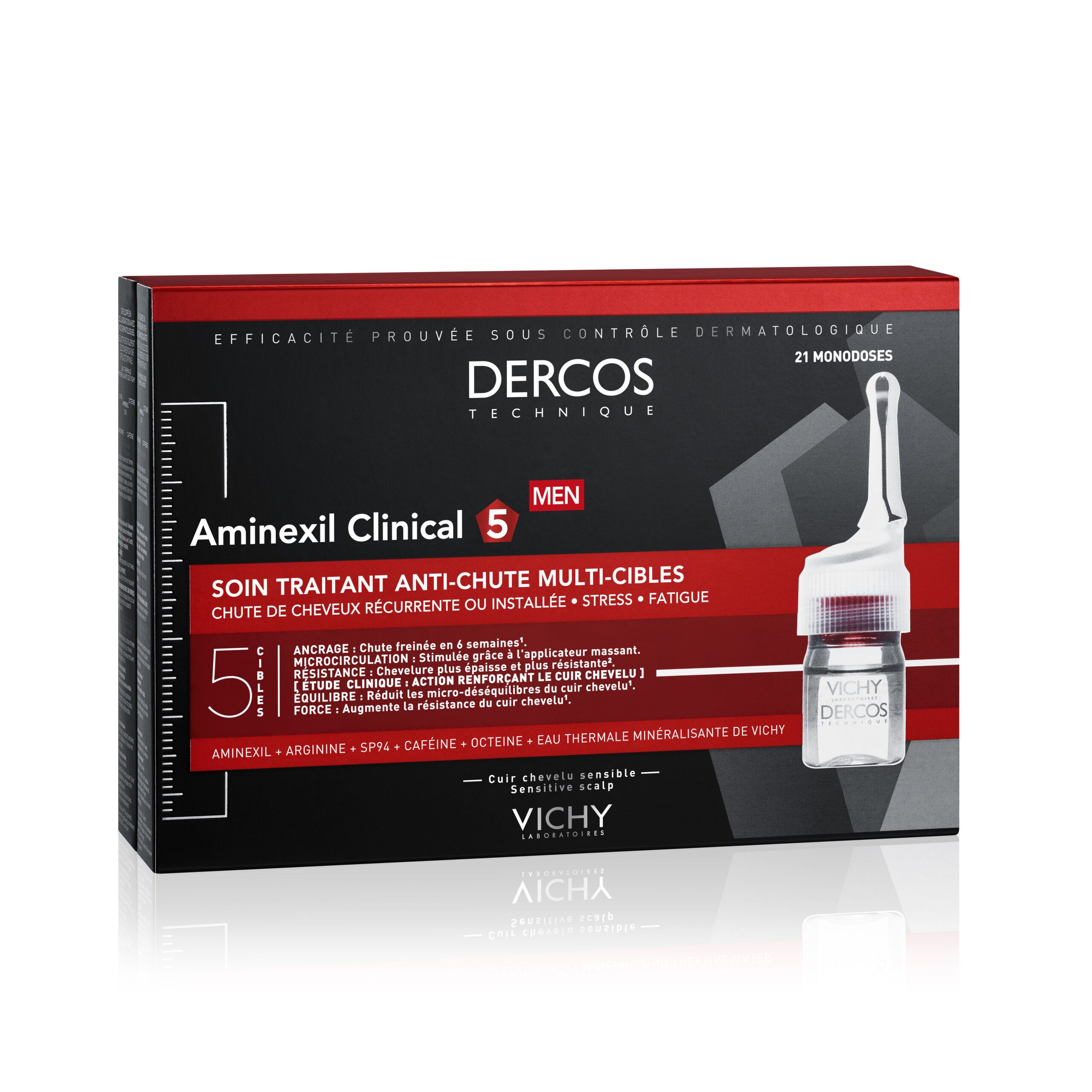 1MOMENT - Vichy Dercos Aminexil Clinical Cure Anti-Chute Hommes 21 Ampoules | 21 x 6ml