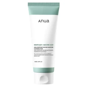 ANUA HEARTLEAF + SUCCINIC MOUSSE NETTOYANTE HYDRATANTE SUCCINIQUE 150ML
