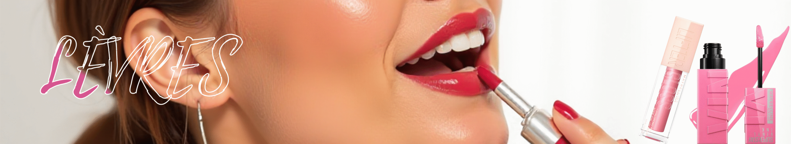 Gamme de rouges à lèvres et gloss Maybelline New York disponible sur 1Moment.ma Maroc. Maquillage des lèvres professionnel pour un sourire parfait avec livraison rapide.